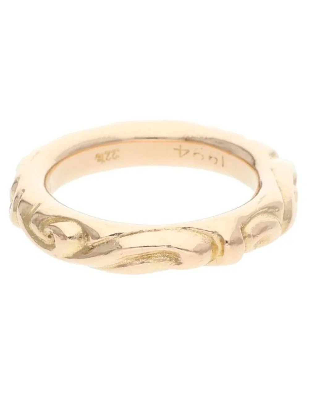 Chrome Hearts 22k Scrl Band 22k Scroll Gold Ring
